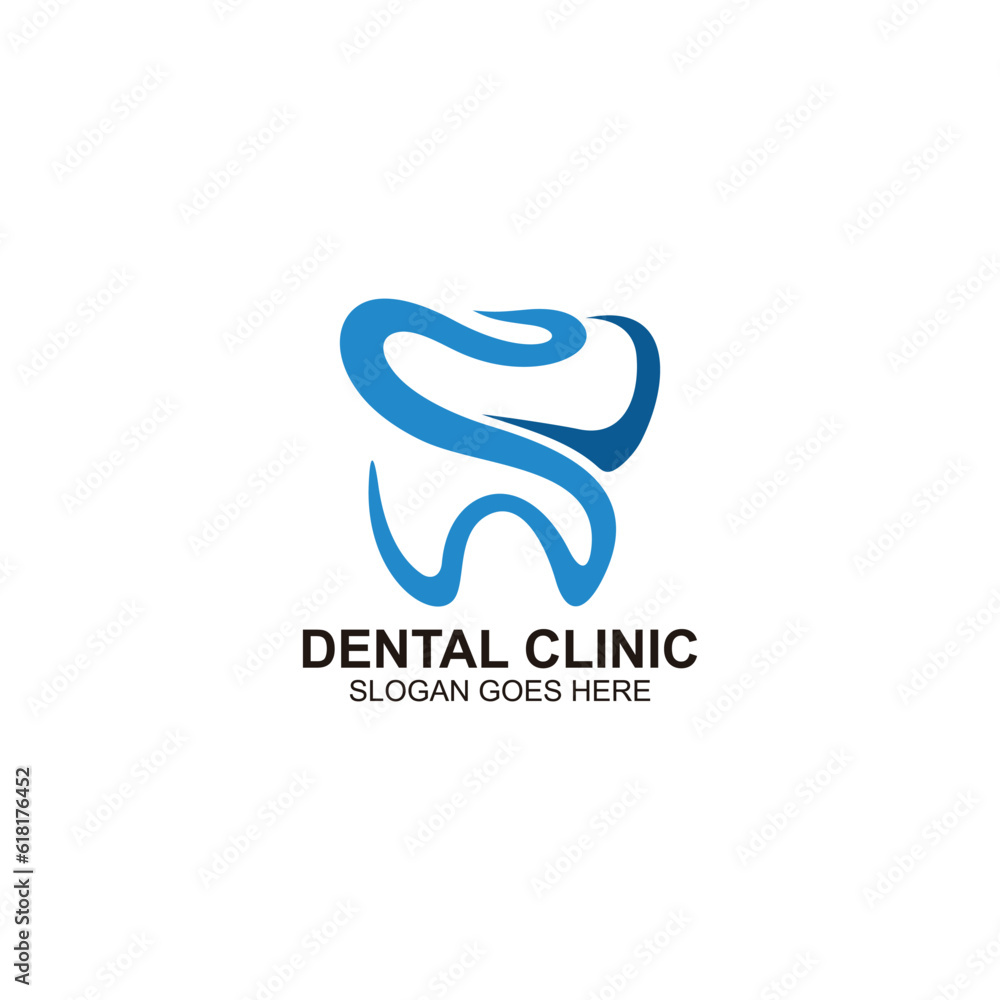 Abstract dental logo design vector Abstract dental logo design vector