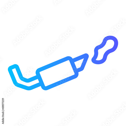 exhaust pipe gradient icon