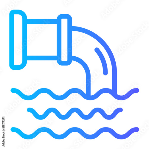 waste water gradient icon