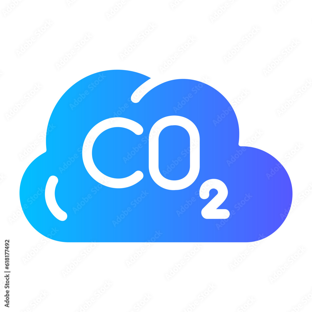 carbon dioxide gradient icon carbon dioxide gradient icon
