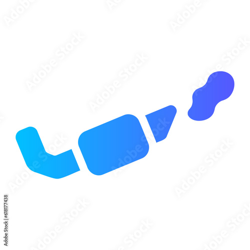 exhaust pipe gradient icon