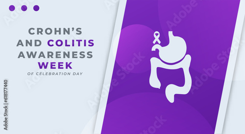 Crohn's and Colitis Awareness Week Celebration Vector Design Illustration for Background, Poster, Banner, Advertising, Greeting Card