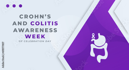 Crohn's and Colitis Awareness Week Celebration Vector Design Illustration for Background, Poster, Banner, Advertising, Greeting Card