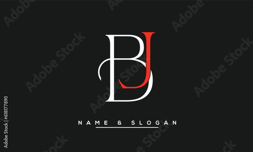 JB,  BJ,  J,  B  Abstract  Letters  Logo  Monogram