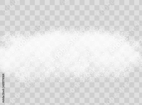 Falling sugar salt white dust set of isolated realistic images of white powder with detailed particles