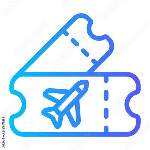 ticket gradient icon
