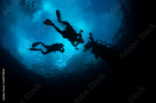 Scuba Diver silhouette © Marco