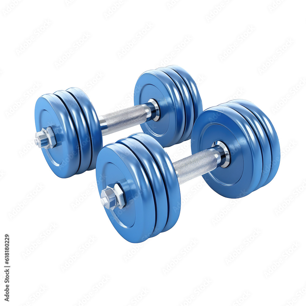 Naklejka premium dumbbells heavy isolated on white