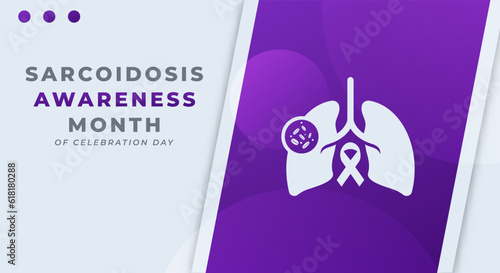 Sarcoidosis Awareness Month Celebration Vector Design Illustration for Background, Poster, Banner, Advertising, Greeting Card