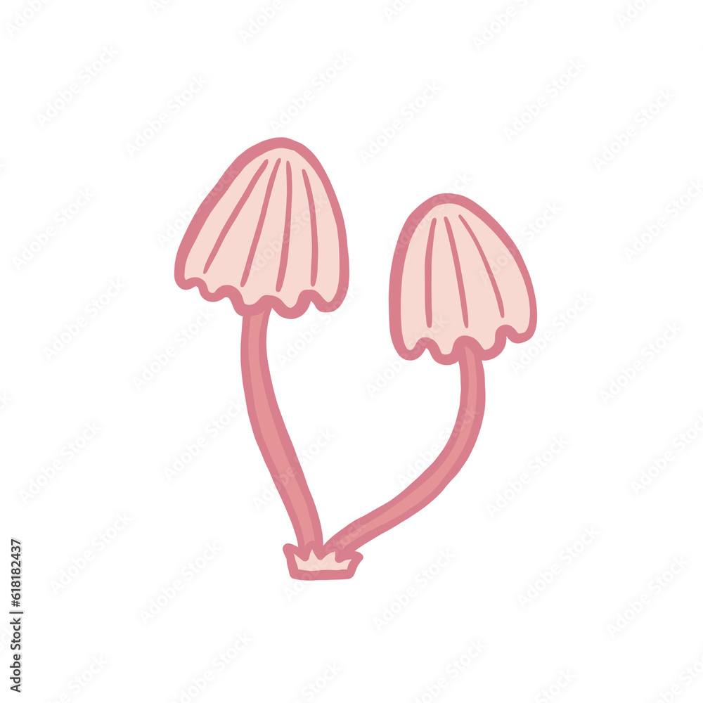 Mushrooms Illustration Nature Fungi