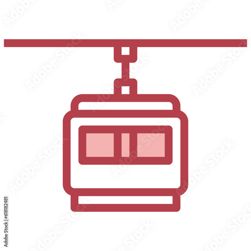 CABLE CAR line icon,linear,outline,graphic,illustration