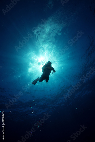 Diver silhouette