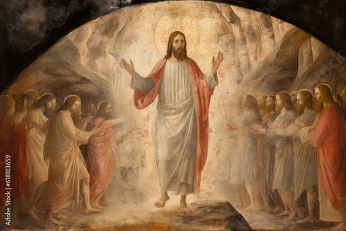 The Resurrection of Jesus. Christian concept representation