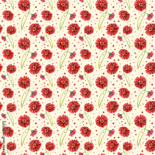 Wallpaper Mural The texture with gerberas is drawn with markers and watercolors. Torontodigital.ca
