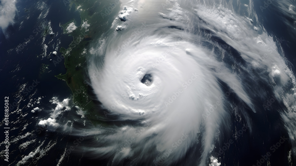 台風の衛星写真｜Satellite photo of typhoon.Generative AI