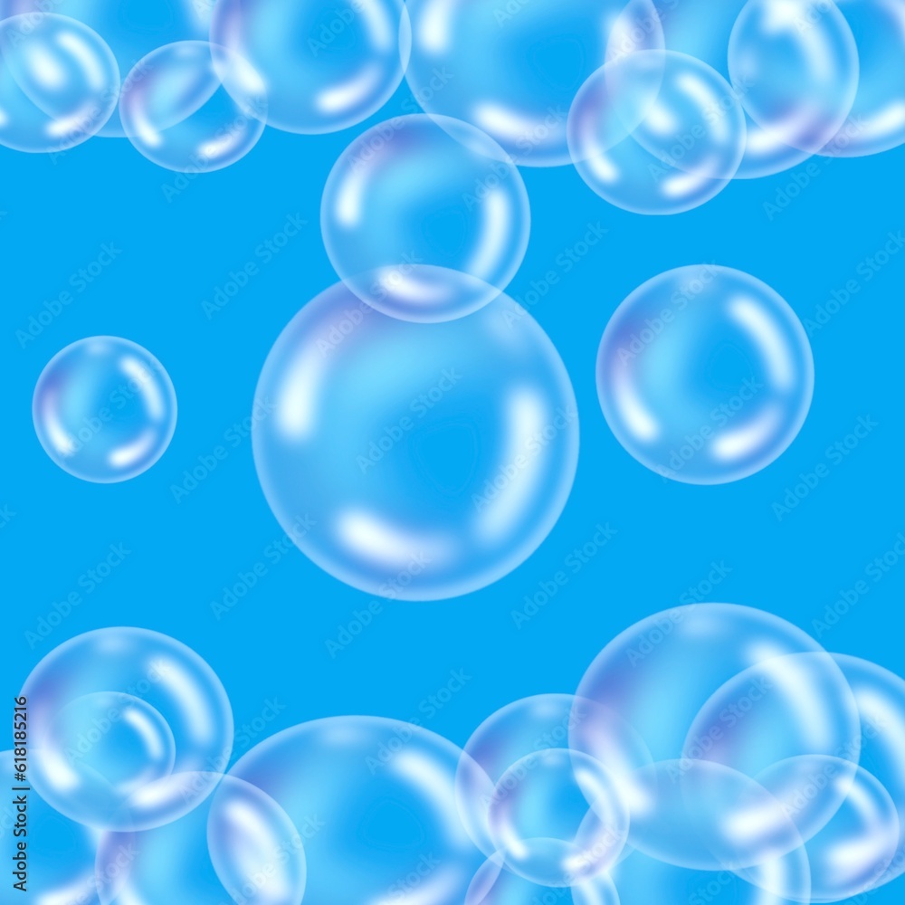 blue bubble background