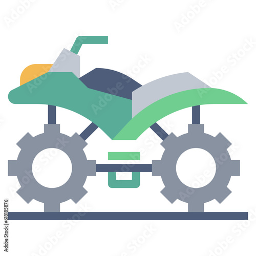 ATV line icon,linear,outline,graphic,illustration