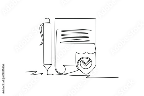 Single one line drawing ESG - Environmental, Social, and Governance concept. Continuous line draw design graphic vector illustration.