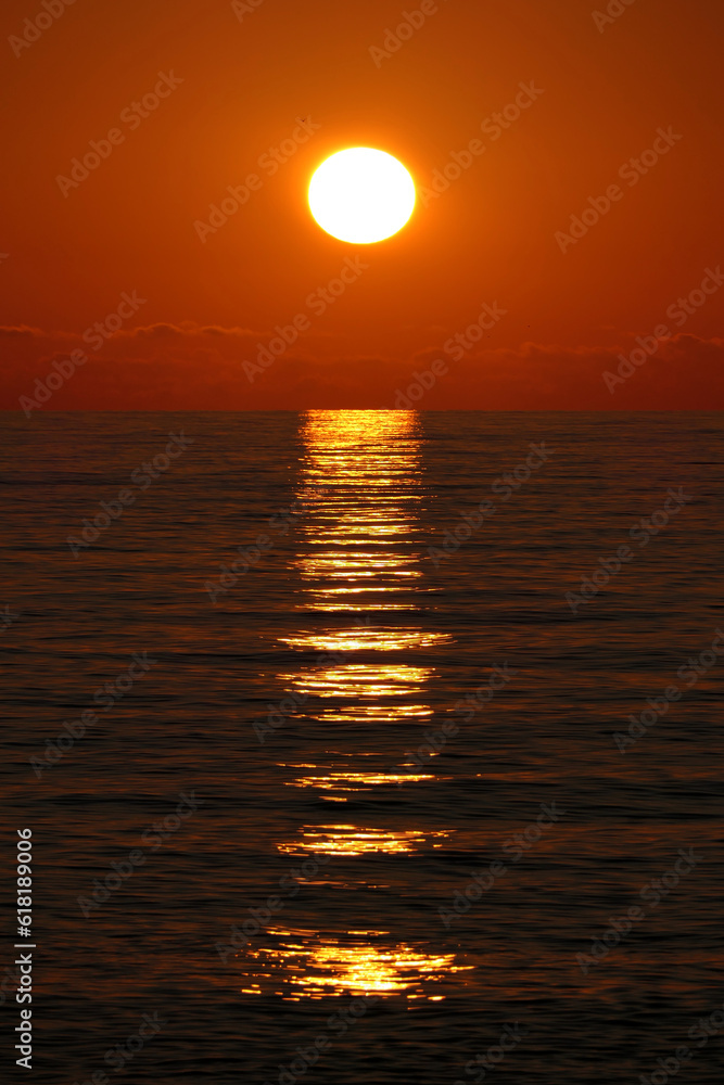 sunset over the sea