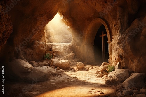 Wallpaper Mural Jesus's empty tomb. A christian conceptual interpretation Torontodigital.ca