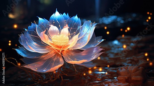 A beautiful glowing flower