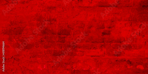 Vintage tone of red clay brick wall texture background. Red wall background The surface of the brick dark jagged. Abstract wall background.