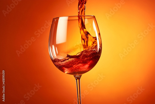 glass gradient liquid drink background beverage closeup alcohol red wine party. Generative AI.