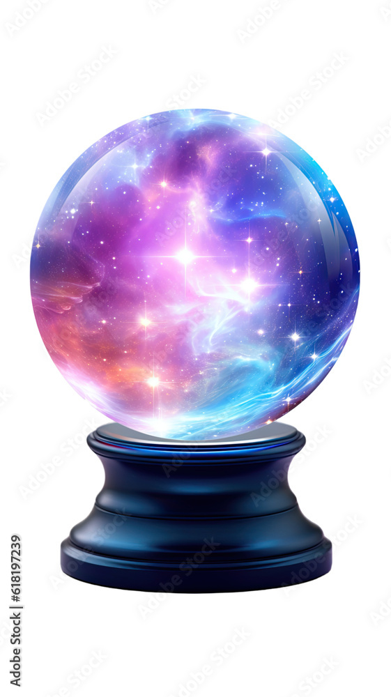 future-gazing galaxy in a crystal ball abstract futuristic texture, isolated on a transparent background, generative ai future-gazing galaxy in a crystal ball abstract futuristic texture, isolated on a transparent background, generative ai