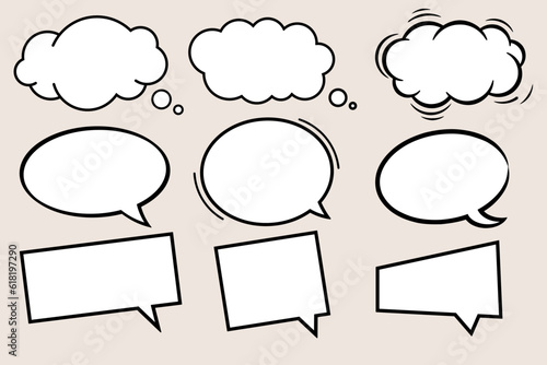 Hold chat bubbles with pastel backgrounds