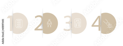 Presidential Elections Icon. Voting, ballot, elections, deputy, president, party, democracy, equality of votes. Pastel color background. Vector line icon