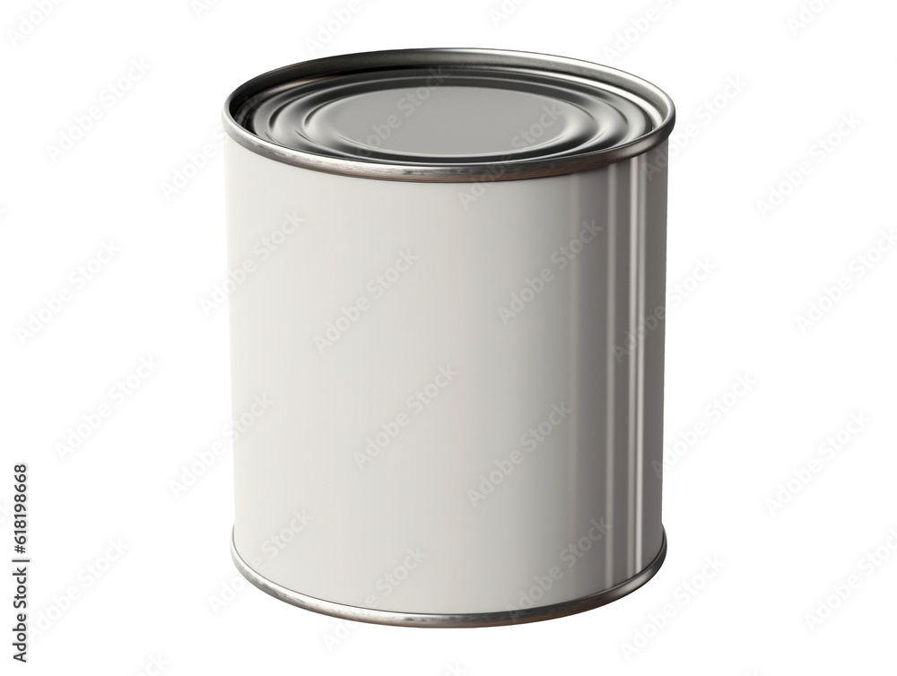 Paint can with a blank label isolated on transparent or white background, mockup, png Paint can with a blank label isolated on transparent or white background, mockup, png