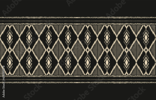 Ethnic abstract ikat art. Aztec ornament print. geometric ethnic pattern seamless  color oriental.  Design for background ,curtain, carpet, wallpaper, clothing, wrapping, Batik, vector illustration.