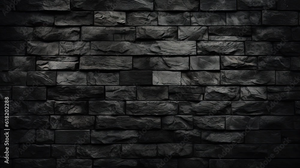 Abstract dark brick wall texture background pattern