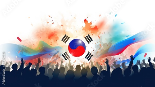 Background illustration of Korean National Liberation Day AI generated.