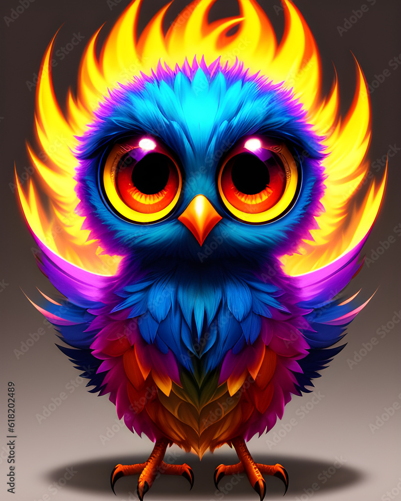 Baby Phoenix Cartoon