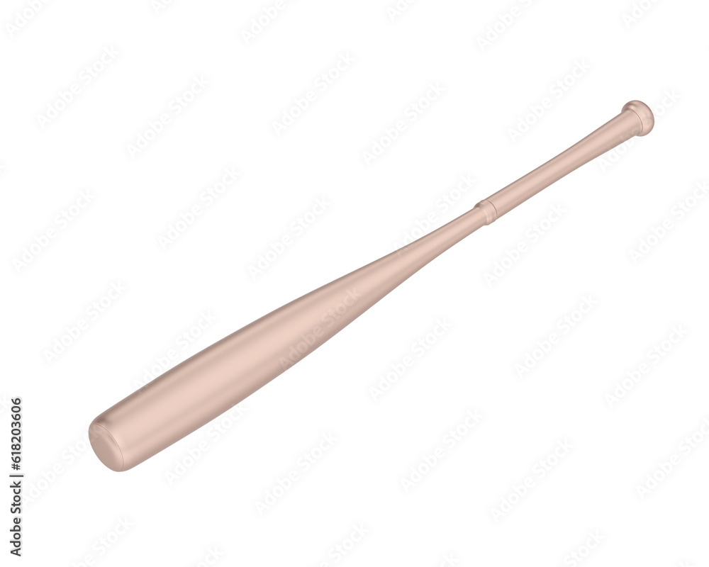 Baseball bat isolated on transparent background. 3d rendering - illustration Baseball bat isolated on transparent background. 3d rendering - illustration