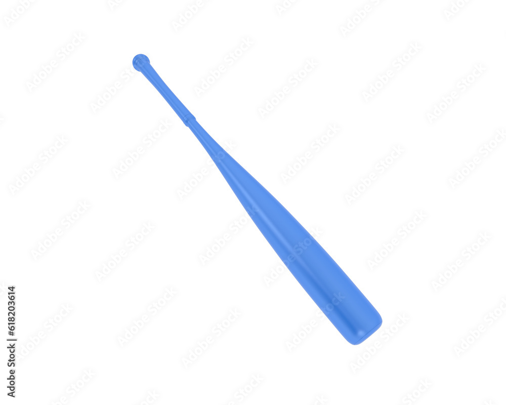 Baseball bat isolated on transparent background. 3d rendering - illustration