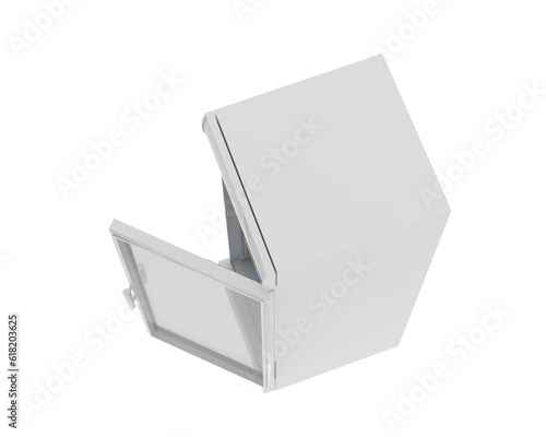 Fridge isolated on transparent background. 3d rendering - illustration