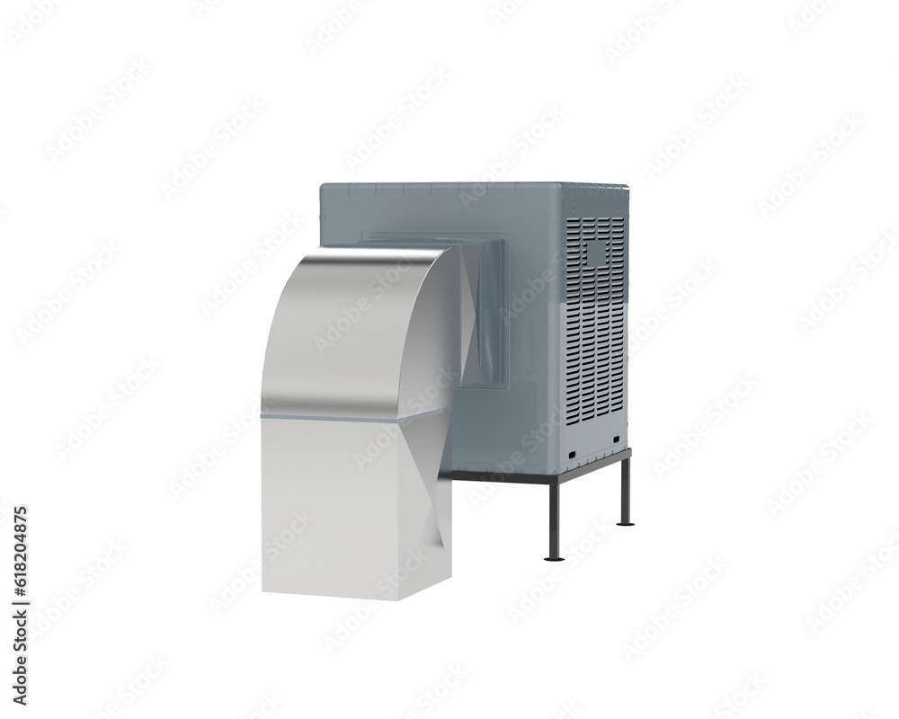 AC machine isolated on transparent background. 3d rendering - illustration AC machine isolated on transparent background. 3d rendering - illustration