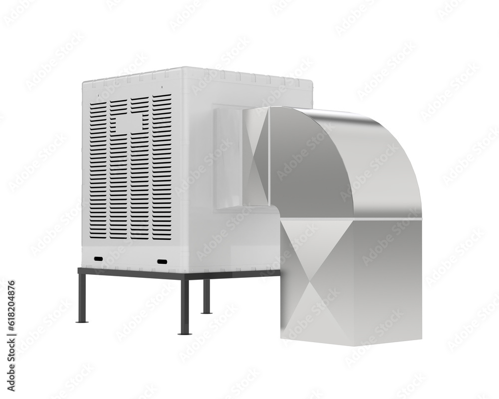 Fototapeta premium AC machine isolated on transparent background. 3d rendering - illustration