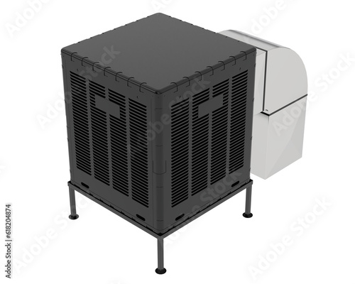 AC machine isolated on transparent background. 3d rendering - illustration