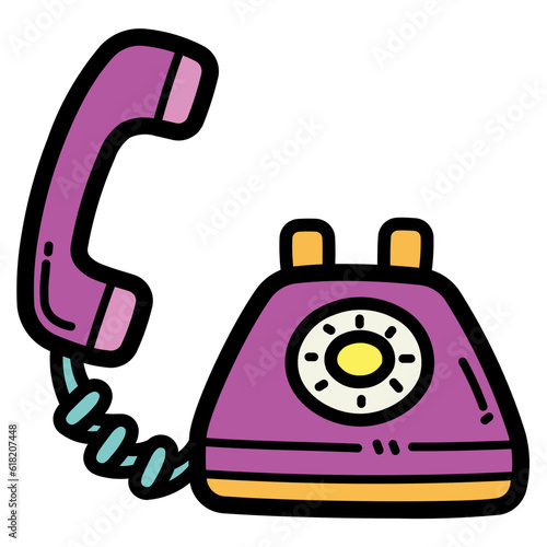 telephone filled outline icon style