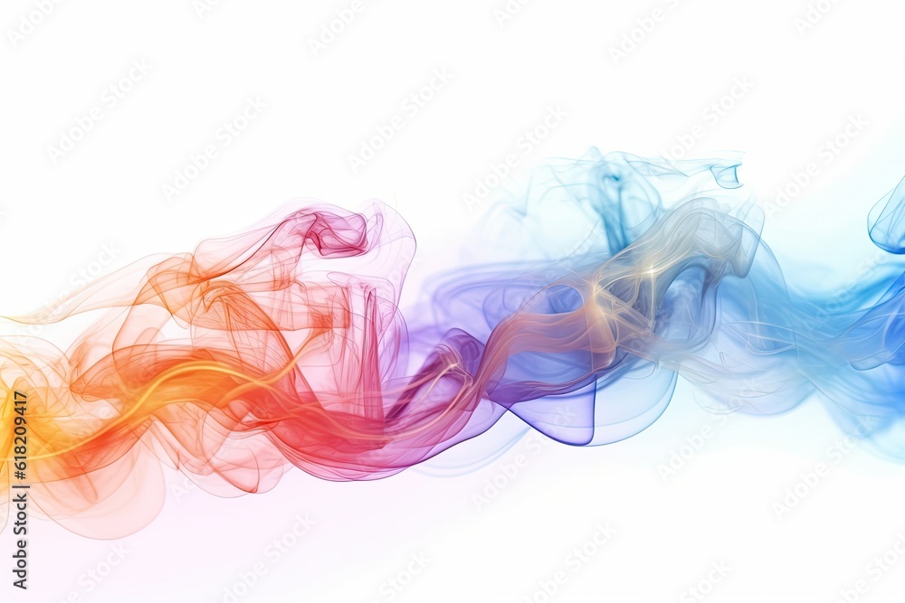 Abstract colorful smoke flowing and growing. Creative background design. Generative AI Abstract colorful smoke flowing and growing. Creative background design. Generative AI