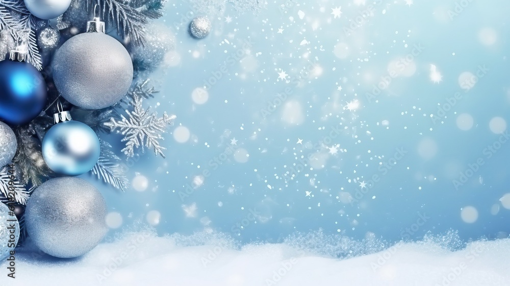 Christmas background with decorative holiday design elements. Festive background with christmas ornament decoration, Copy space. Banner and poster. generative ai Christmas background with decorative holiday design elements. Festive background with christmas ornament decoration, Copy space. Banner and poster. generative ai