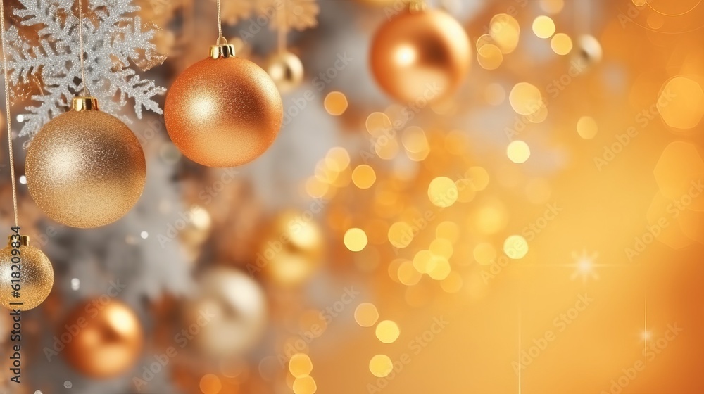 Christmas background with decorative holiday design elements. Festive background with christmas ornament decoration, Copy space. Banner and poster. generative ai Christmas background with decorative holiday design elements. Festive background with christmas ornament decoration, Copy space. Banner and poster. generative ai