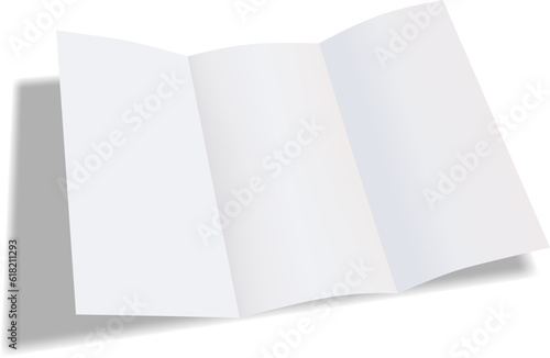 Vector image of the empty brochure isolated on the white background without a text.