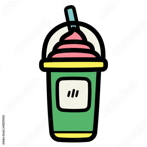 smoothie filled outline icon style