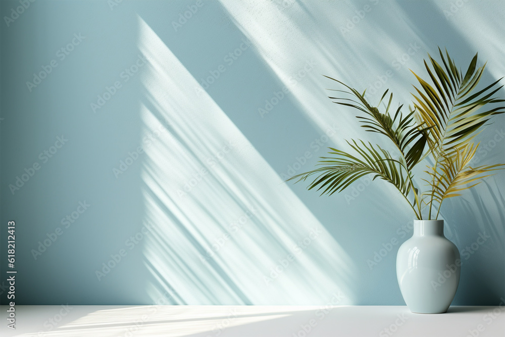 Minimalistic light background with blurred foliage shadow on a white wall. Beautiful background for presentation with with smooth floor Minimalistic light background with blurred foliage shadow on a white wall. Beautiful background for presentation with with smooth floor