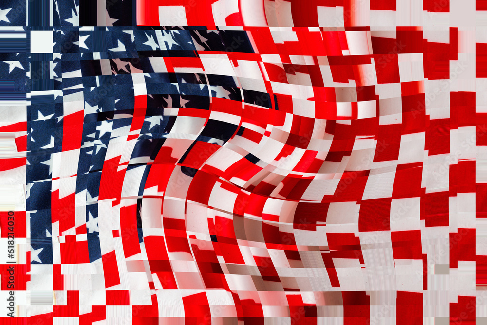 USA flag abstract checkered blue red colored wavy texture pattern.Nice american flag abstract background. USA flag abstract checkered blue red colored wavy texture pattern.Nice american flag abstract background.