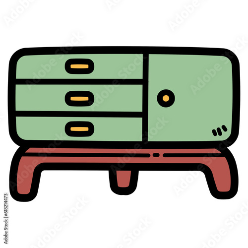 sideboard filled outline icon style